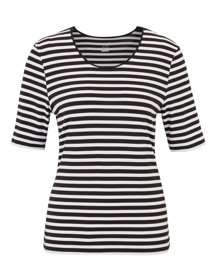 JOY sportswear JOY sportswear ALLISON T-Shirt Damen - white/black stripes - 0 | SportScheck