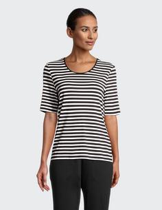 Rückansicht von JOY sportswear ALLISON T-Shirt Damen white/black stripes