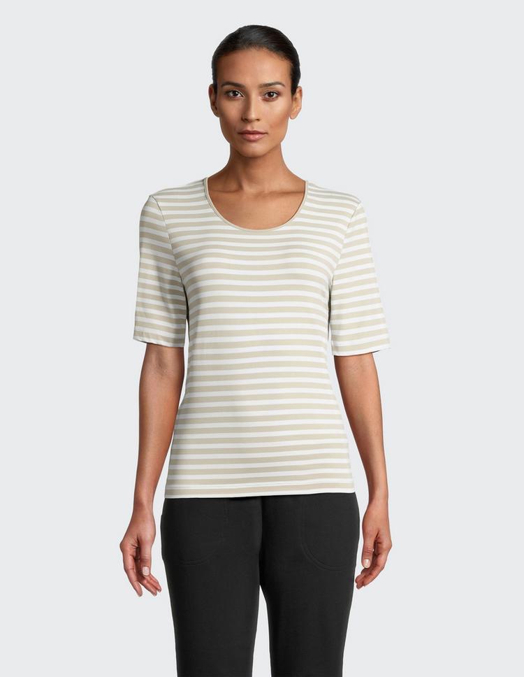 JOY sportswear JOY sportswear ALLISON T-Shirt Damen - sand stripes - 0 | SportScheck