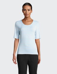 Rückansicht von JOY sportswear ALLISON T-Shirt Damen bleu stripes