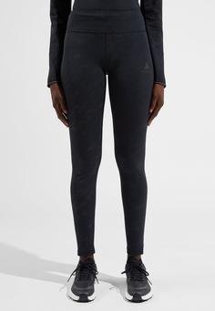 Rückansicht von Odlo ZEROWEIGHT PRINT REFLECTIVE Laufhose Damen black(15000)