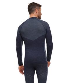 Rückansicht von Falke Wool-Tech Funktionsshirt Herren space blue (6116)