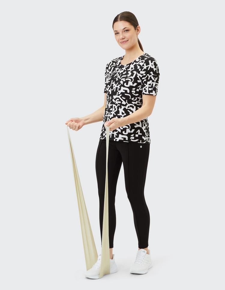 JOY sportswear JOY sportswear LOTTA T-Shirt Damen - black/white print - 0 | SportScheck