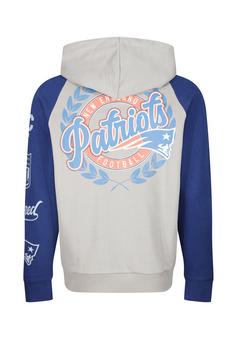 Rückansicht von Re:Covered NFL Patriots Football Hoodie Grey