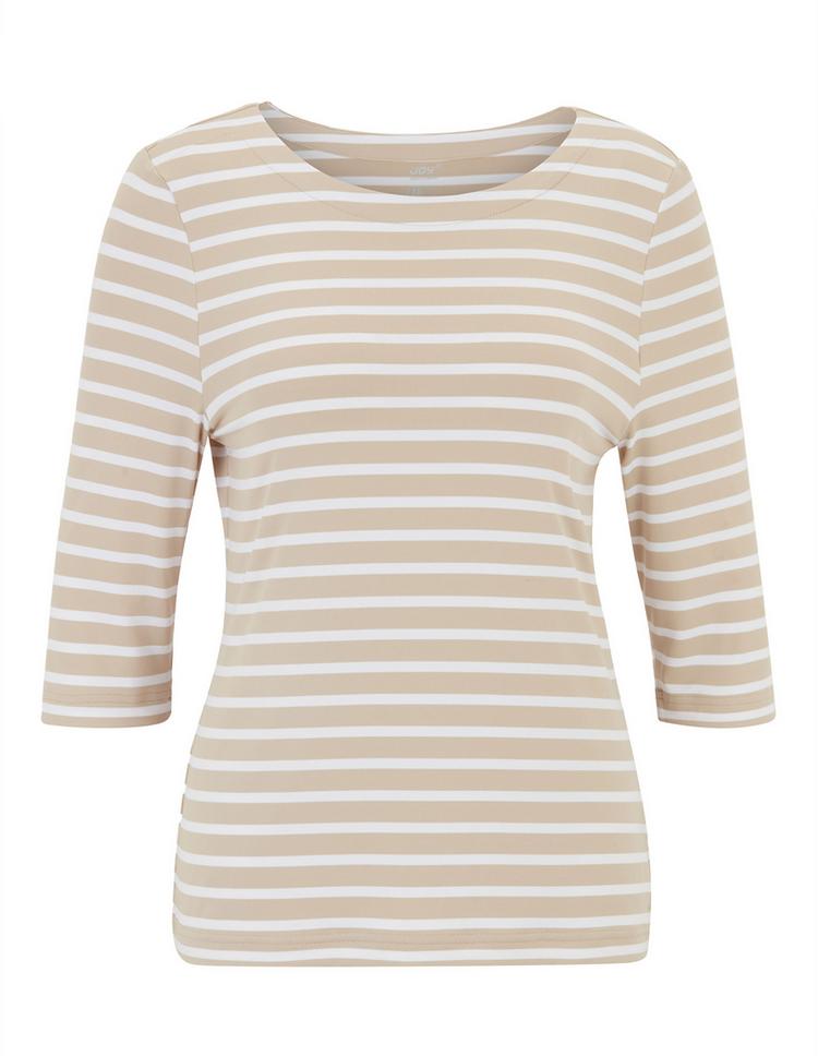 JOY sportswear JOY sportswear CARINA T-Shirt Damen - sand stripes - 0 | SportScheck