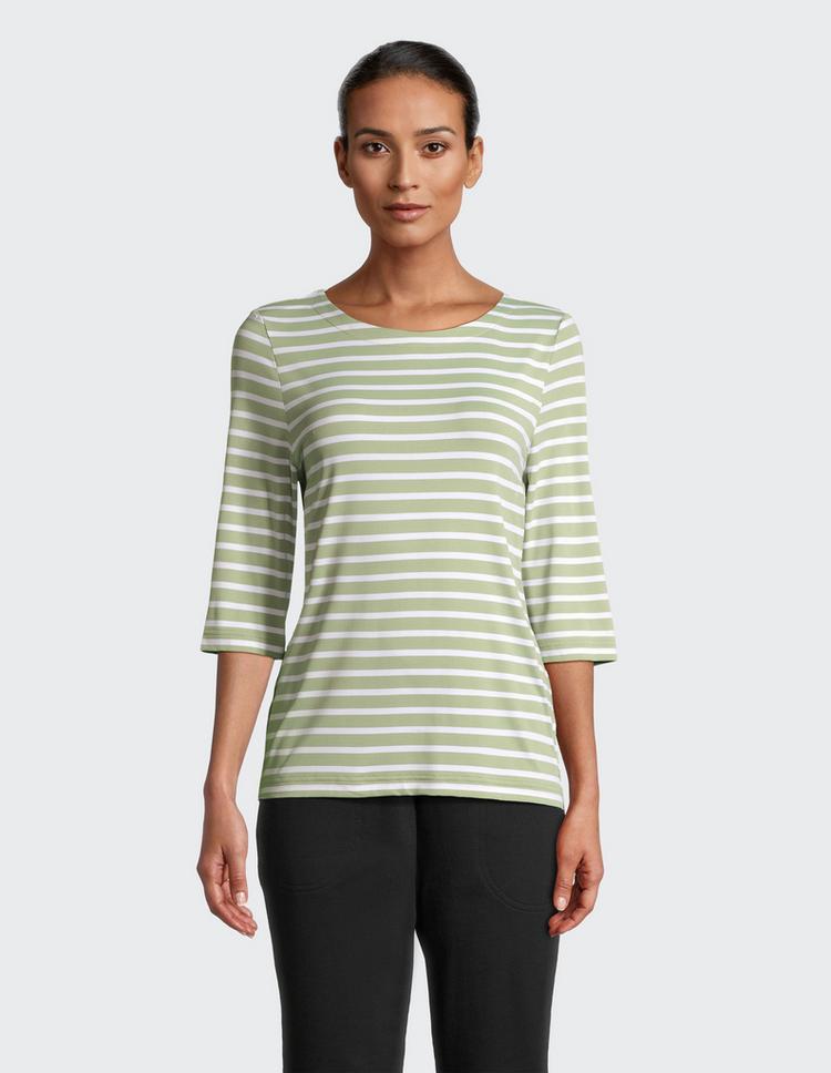 JOY sportswear JOY sportswear CARINA T-Shirt Damen - salbei stripes - 0 | SportScheck