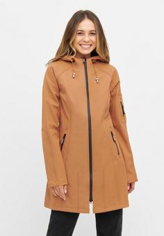 Rückansicht von Ilse Jacobsen RAIN37 Softshelljacke Damen cashew