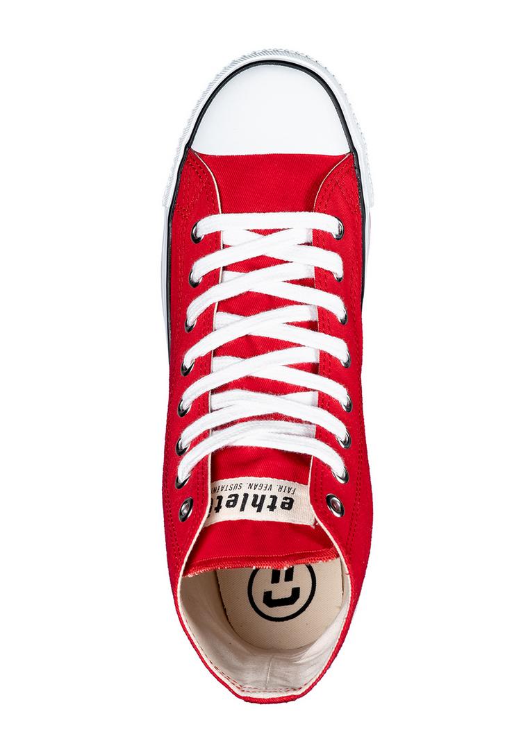 ethletic ethletic White Cap Hi Cut Sneaker - cranberry red just white - 3 | SportScheck