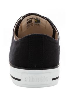 Rückansicht von ethletic Fair Trainer White Cap Lo Cut Sneaker jet black just white