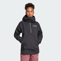 Rückansicht von adidas Terrex Xperior 2L Lined RAIN.RDY Anorak Outdoorjacke Damen Black / Black