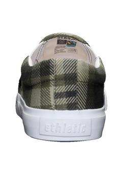 Rückansicht von ethletic Fair Deck Collection Sneaker tartan mystic green