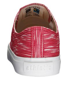 Rückansicht von ethletic Fair Trainer White Cap Lo Cut Sneaker red melange just white