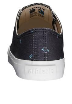 Rückansicht von ethletic Fair Trainer White Cap Lo Cut Sneaker snow leopard blue just white