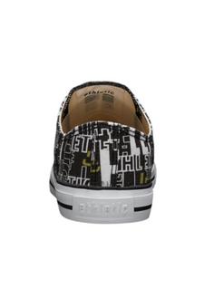Rückansicht von ethletic Fair Trainer White Cap Lo Cut Sneaker Letters Black-Just White