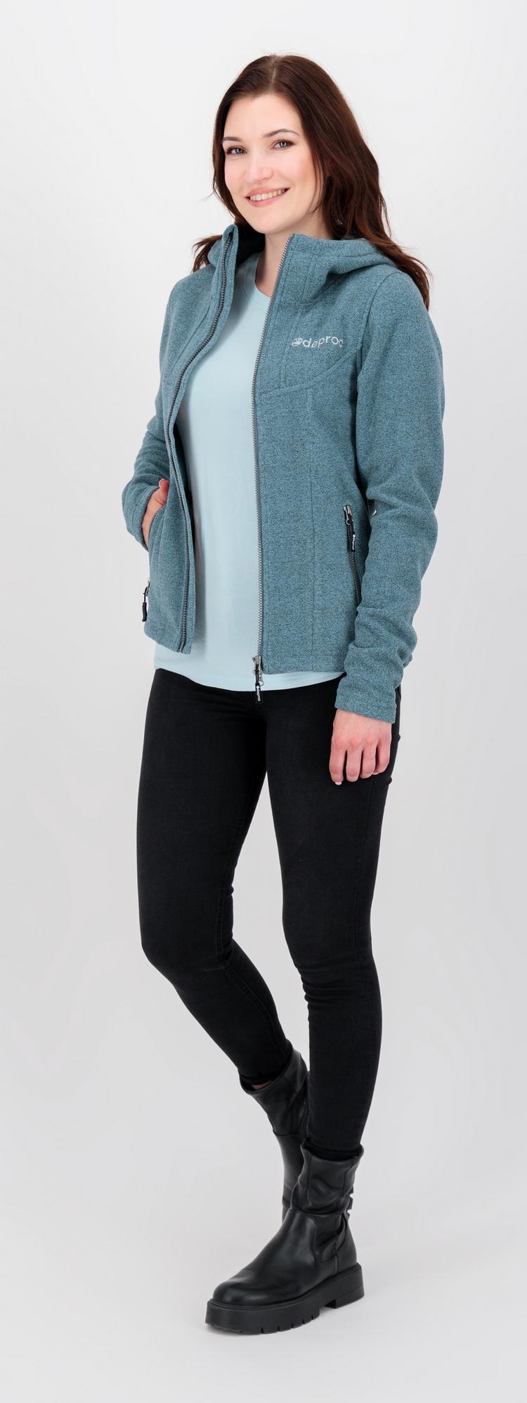 DEPROC active DEPROC active GLORY MAY Strickfleece Damen - smoke - 2 | SportScheck