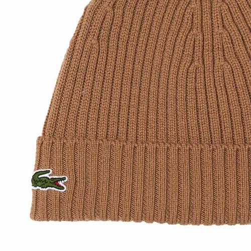 Rückansicht von Lacoste Mütze Beanie Braun