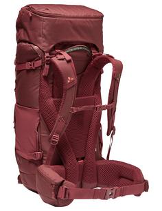 Rückansicht von VAUDE Women's Astrum EVO 55+10 Wanderrucksack Damen dark cherry