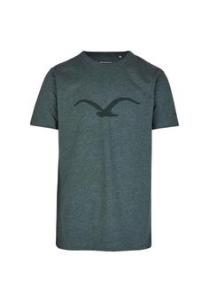 Cleptomanicx Mowe Printshirt Herren Heather Scarab Green