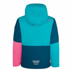 Rückansicht von Trollkids Hallingdal Winterjacke Kinder Dunkeltürkis/Madeira blau/Hellmagenta