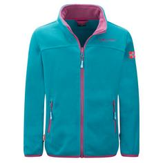 Trollkids Oppdal XT Fleecejacke Kinder Dunkeltürkis/Helle Beere