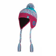 Trollkids Borgund Bommelmütze Kinder Helle Beere/Dunkeltürkis