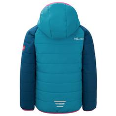 Rückansicht von Trollkids Hafjell PRO Winterjacke Kinder Dunkeltürkis/Madeirablau/Helle Beere