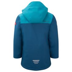 Rückansicht von Trollkids Gudvangen Regenjacke Kinder Madeira blau/Dunkel Marine/Mandel