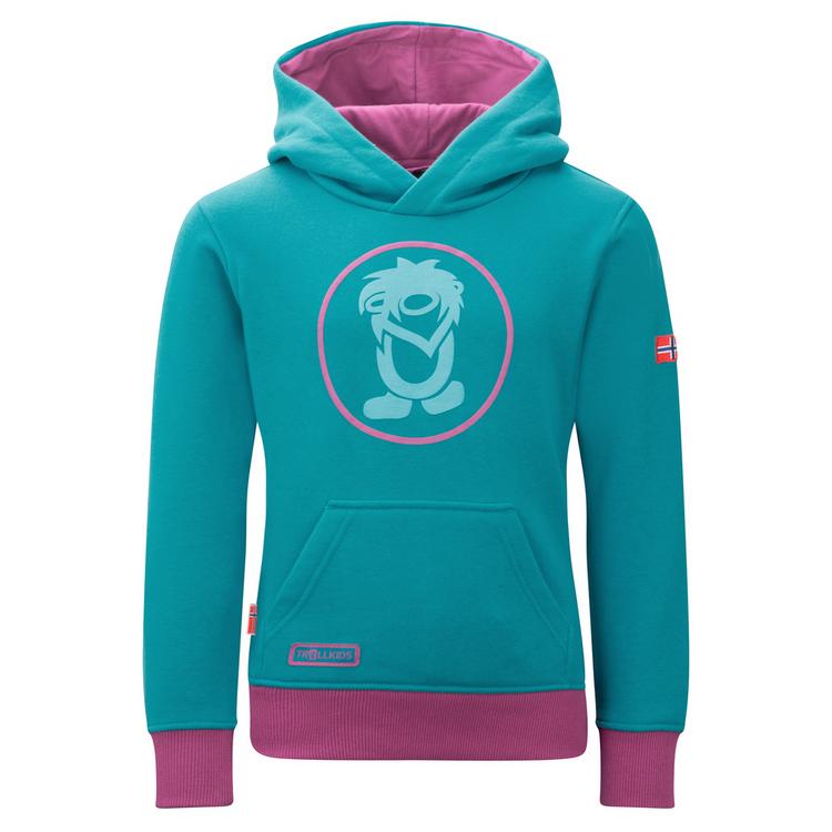 Trollkids Trollkids Troll Hoodie Kinder - Dunkelt&uuml;rkis/Helle Beere - 0 | SportScheck