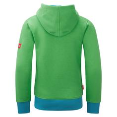 Rückansicht von Trollkids Troll Hoodie Kinder Frischgrün/Dunkel Marine