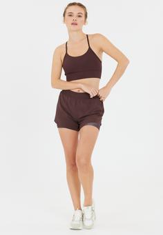 Rückansicht von Endurance Val Shorts Damen 4241 Fudge