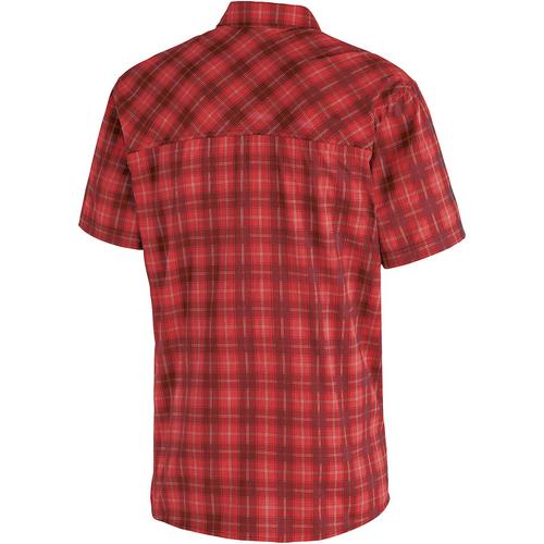 Rückansicht von Maier Sports Kasen Outdoorhemd Herren Rot4530