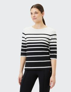 Rückansicht von JOY sportswear LISA T-Shirt Damen white/black stripes