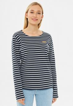 Rückansicht von Derbe Interstriped Langarmshirt Damen navy/off white