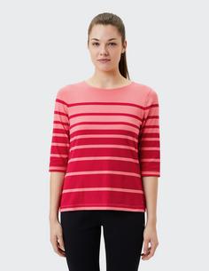 Rückansicht von JOY sportswear LISA T-Shirt Damen orange coral stripes