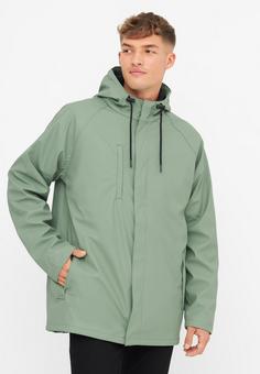 Rückansicht von Derbe Passby Plain Regenjacke Herren hedge green