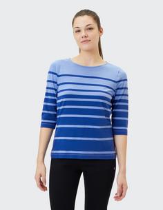 Rückansicht von JOY sportswear LISA T-Shirt Damen cashmere blue stripes