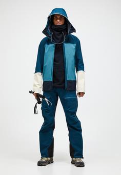 Rückansicht von Peak Performance GORE-TEX Skijacke Herren BLAUGRAU