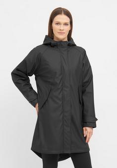 Rückansicht von Derbe Traveby_plain Regenmantel Damen jet black