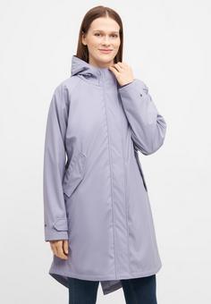 Rückansicht von Derbe Traveby Friese Plain Regenjacke Damen Lavender Gray