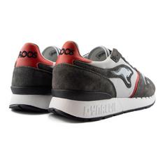 Rückansicht von KangaROOS Originals Coil RX Sneaker Kinder Stahlgrau/Rot