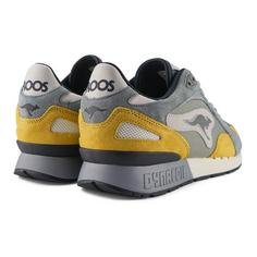 Rückansicht von KangaROOS Originals COIL R3 Sneaker Kinder Ultimativ Grau/Gelb