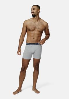 Rückansicht von DANISH ENDURANCE Classic Trunks Boxershorts Herren Grey/Bordeaux/Blue