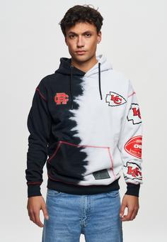 Rückansicht von Re:Covered NFL Chiefs Ink Dye Effect On Hoodie Black