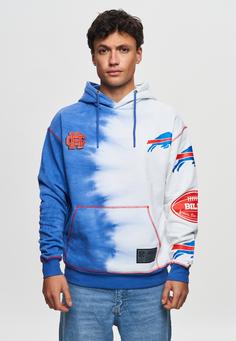 Rückansicht von Re:Covered NFL Bills Ink Dye Effect On Hoodie Navy