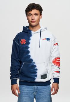 Rückansicht von Re:Covered NFL Patriots Ink Dye Effect On Hoodie Navy