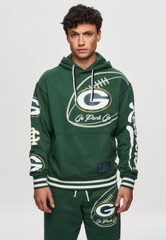 Rückansicht von Re:Covered NFL Packers Go Pack Go Hoodie Green