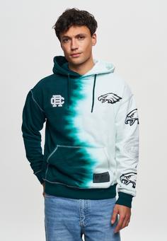 Rückansicht von Re:Covered NFL Eagles Ink Dye Effect Midnight On Hoodie Green