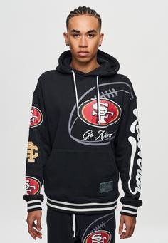 Rückansicht von Re:Covered NFL 49ERS Go Niner Hoodie Black