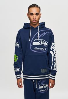 Rückansicht von Re:Covered NFL Seahawks Emerald City Hoodie Navy