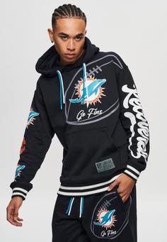 Rückansicht von Re:Covered NFL Dolphins Go Fins Hoodie Black